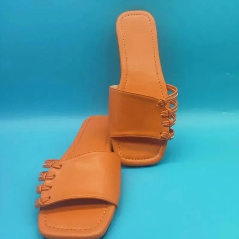 Модная женская обувь 2024 года, горячая распродажа, базовые женские тапочки, летние пляжные тапочки, женские туфли на плоской подошве, большие размеры, женская обувь