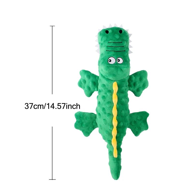 New Dog Toy Soft Plush Pet Dog Squeaky Chew Toys Stuffed Crocodile for Small Large Dogs Cat Cute Interactive Squeak Toy Durable