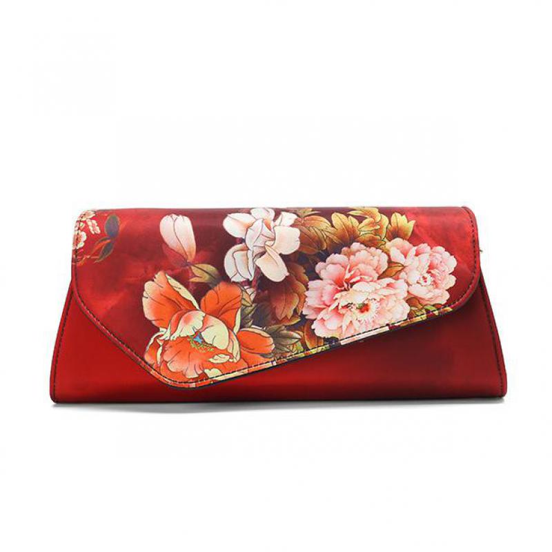 Johnature Женские клатчи, античная сумка Cheongsam, универсальные винтажные женские сумки на плечо с цветочным принтом
