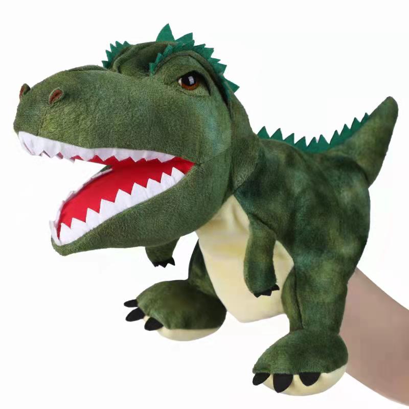 Interactive 11-Style Dinosaur Hand Puppet Soft Plush Role-Play Toys For Kids Educational Storytelling Gloves Birthday Gifts