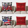 Домашний Декор Красный Грузовик С Флагами США Наволочка с Рисунком Подушка Подходит Для Дивана Спальни Автомобиля Наволочка