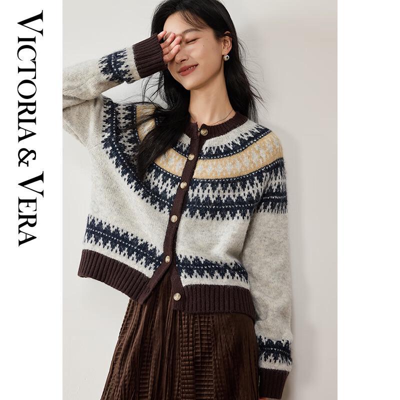 VICTORIA&VERA Женский жаккардовый вязаный свитер в стиле Fair Isle