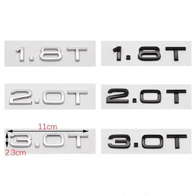 3D ABS буквы стайлинга автомобилей значок на задний багажник 1,8 T 2,0 T 3,0 T эмблема логотип для A3 A4 A5 A6 A7 A8 Q2 Q3 Q5 Q7 Q8 автомобильные аксессуары