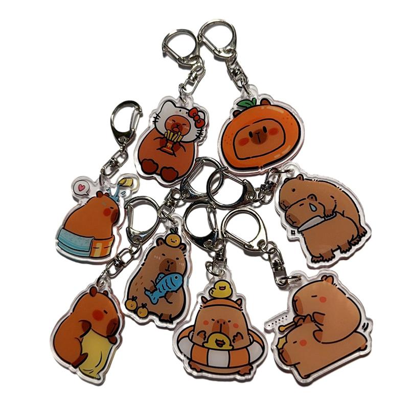 Творческий милый брелок-подвеска Capybara Kawaii рюкзак подвесные украшения аксессуары милый мультяшный брелок подарки