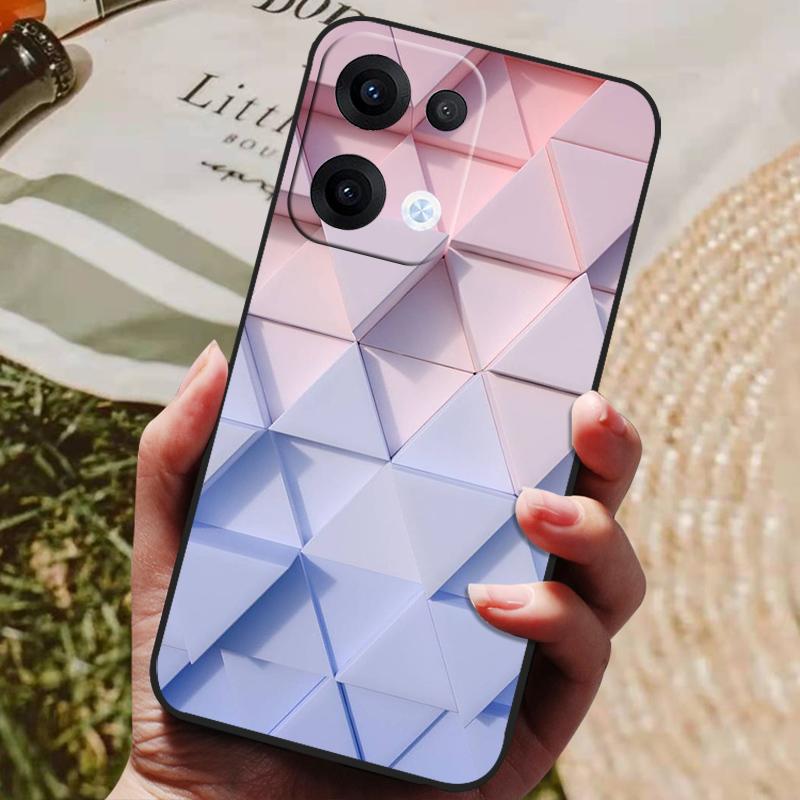 Чехол для Oppo Reno 13 Pro Черный Силикон ТПУ Мягкий Чехол для Телефона для Coque ppo Reno13 Pro 13Pro 5G Защитный Задний Корпус Fundas