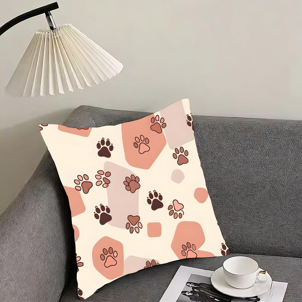 Paw Cute Cushion Cover Pillowcase Ultra Soft Skin Friendly Fabric Cloud Like Comfort Concealed Zipper