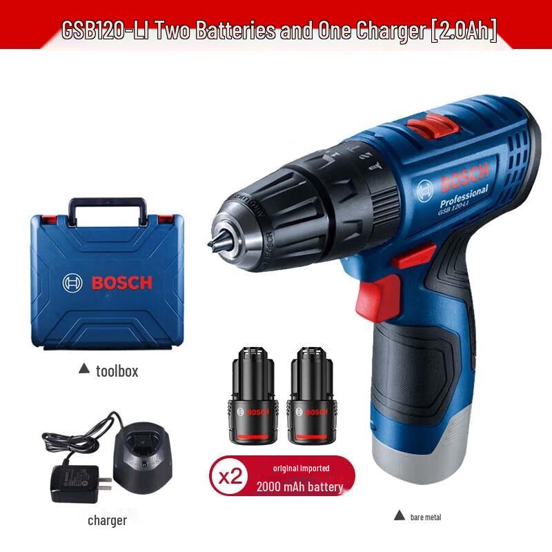 Bosch 12V Cordless Impact Drill/Driver GSB 120-Li CN plug (adapter included)