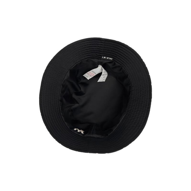 MLB New York Yankees Large Logo Print Double-Sided Polyester Bucket Hat Unisex Couple Style Black 3AHTM022N-50BKS