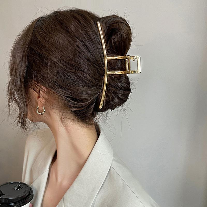 Большой зажим для волос, женский летний металлический коготь для волос, зажим в форме акулы, головной убор, заколка для волос, 14 см, большие шпильки для девочек, металлические аксессуары для волос, орнамент, заколки для волос