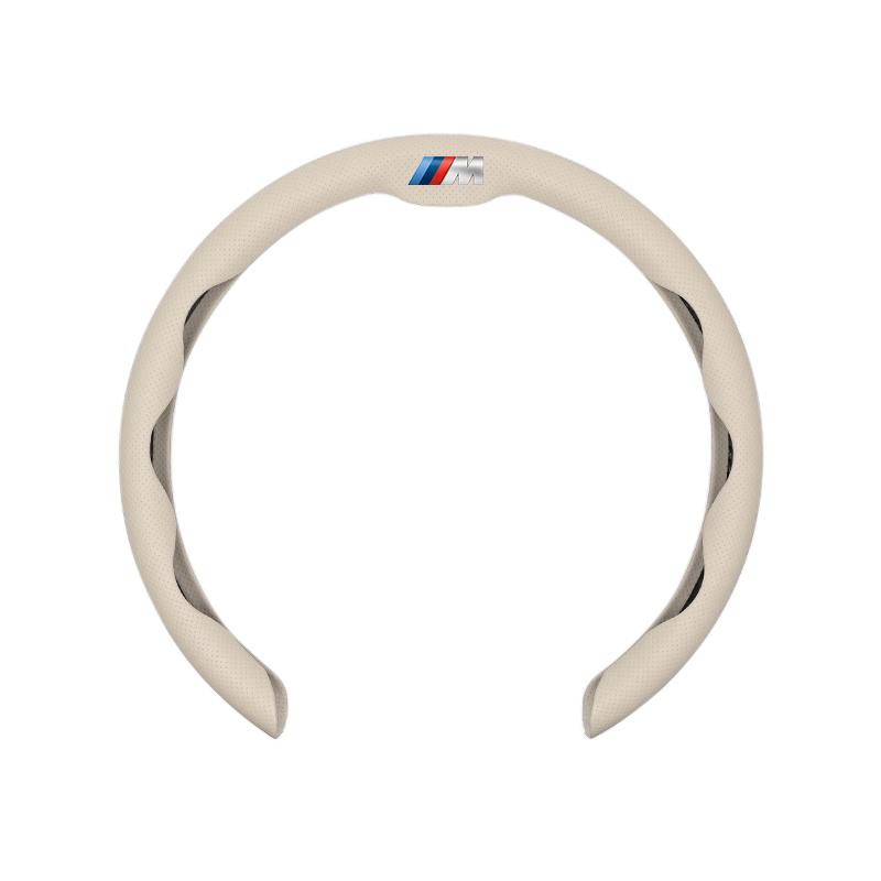 BBIH8 2026New Leather Fabric Car Steering Wheel Cover Valve Cap Accessories For BMW X1 X2 X3 X5 X4 X6 X7 iX3 F20 F10 F07 E70 E46 E90 E