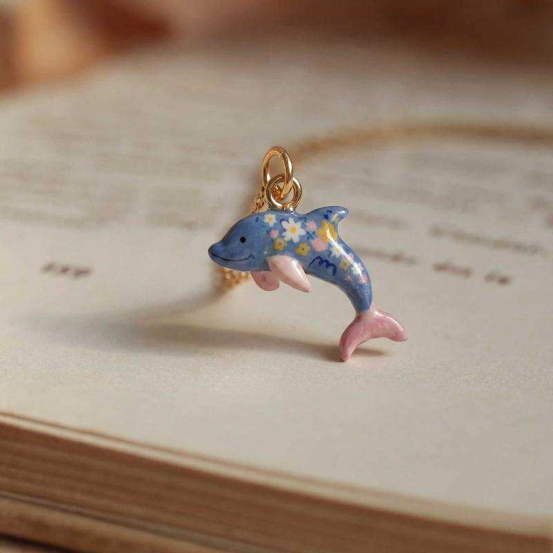 Cute Hand Painted Ceramic Animal Pendants Lovely Cartoon Designs Perfect For Diy Jewelry Making Necklace Bracelet Crafts