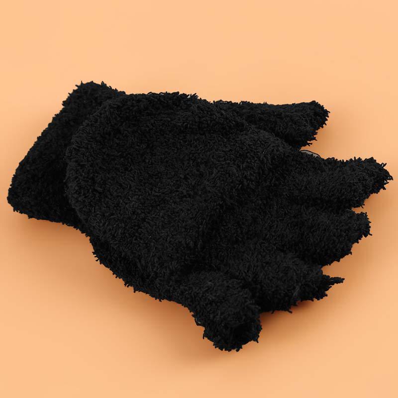 Модные женские зимние теплые варежки на запястье, теплые перчатки