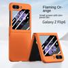 Пластиковый защитный чехол из стекла с эффектом кожи для Samsung Galaxy Z Flip 6 5 Flip6 Flip5 5G, жесткий защитный чехол