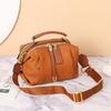 Genuine Cowhide Retro Boston Handbag 2024 - Trendy Leather Pillow Messenger Bag for Women