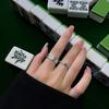 Маджонг Цянь Дуодуо кольцо женское нишевый дизайн модное высококлассное кольцо регулируемое