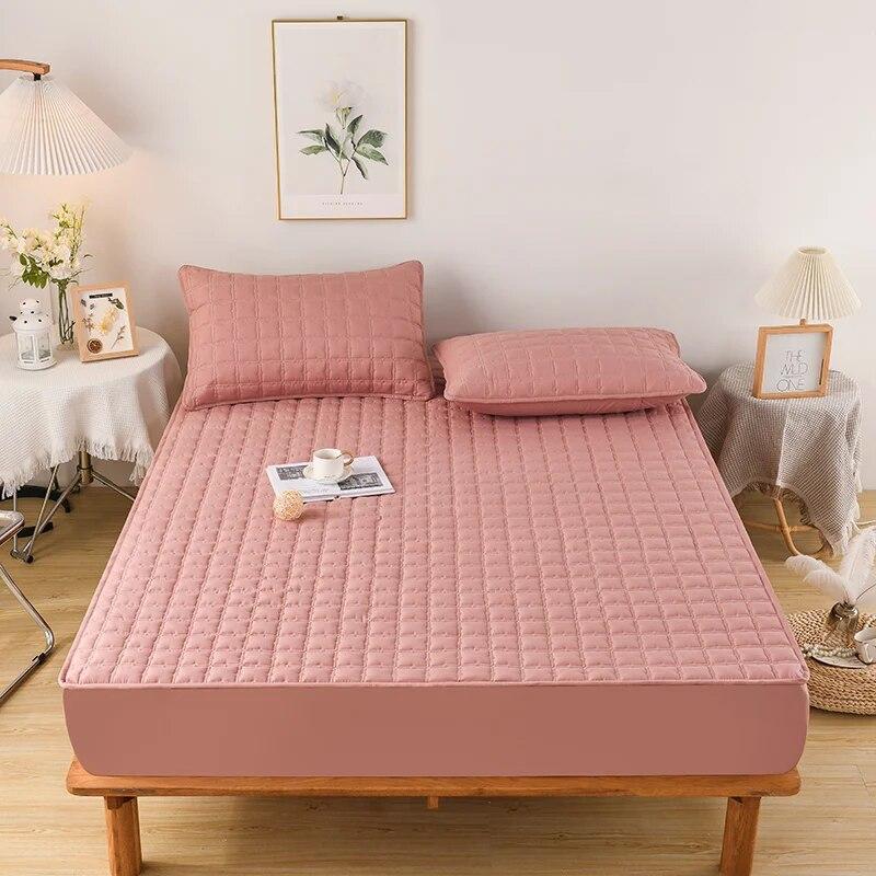 Водонепроницаемый утолщенный наматрасник, антибактериальный защитный чехол для матраса с эластичной лентой, стеганая простыня, покрывало на кровать
