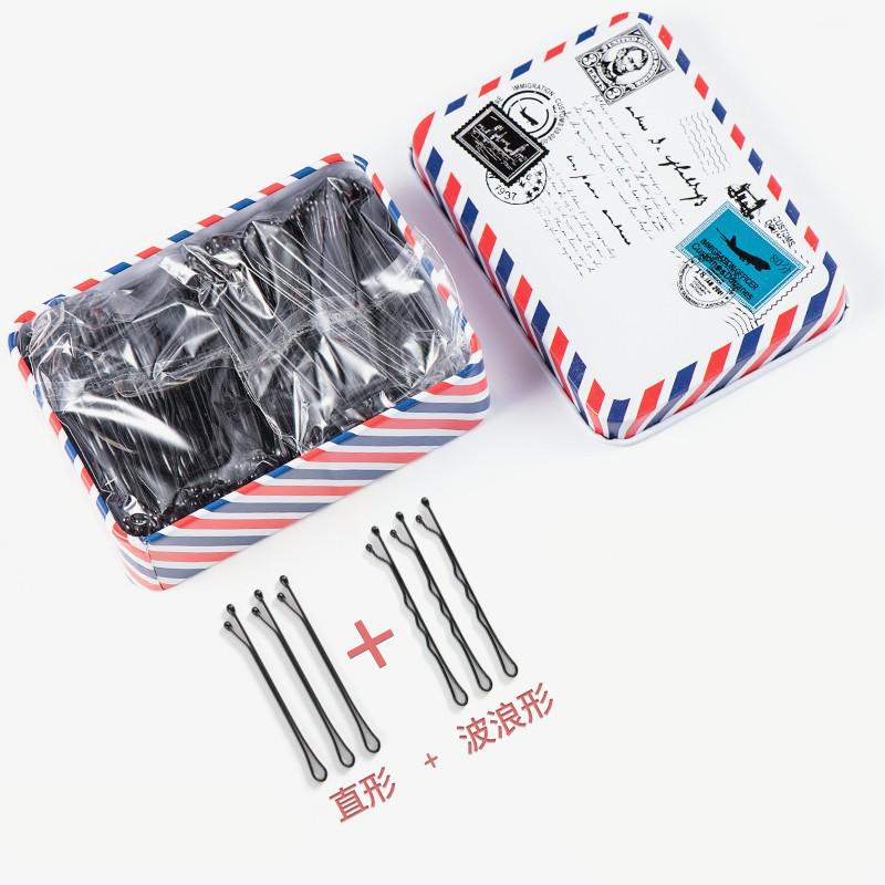 Одинарная черная шпилька-зажим для челок и высоких причесок