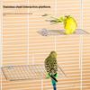 Pet Parrot Stainless Steel Rest Jump Platform Stand Board Chew Bite Toys Stick Tree Branch Stand Rack Bird Cage Accessories
