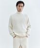 MUSINSA STANDARD [Victoria Wool] Minimal Ribbed Turtleneck Knit [Cream]