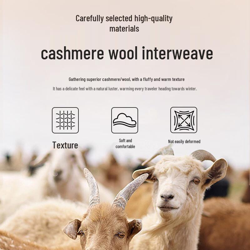 YOUNGOR 2025 Men's Wool Cashmere Blend Warm Overcoat