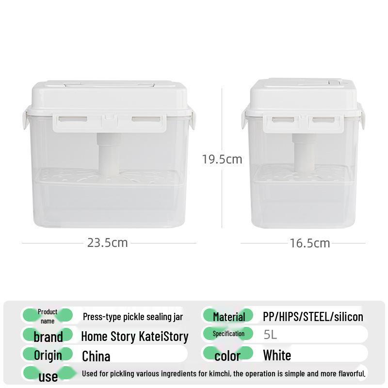 Герметичная пластиковая банка для солений - Контейнер для кимчи и овощей пищевого класса