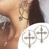 Metal Cross Earrings Accessories Fashion Earring Luxury Hoop Earrings for Women
