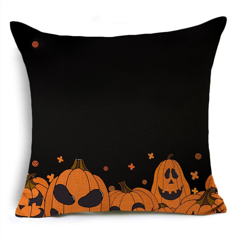 Модный классический оранжевый Хэллоуин, лунная ночь, летучая мышь, призрак, льняная наволочка, декоративная наволочка для дивана, гостиной, вечеринки