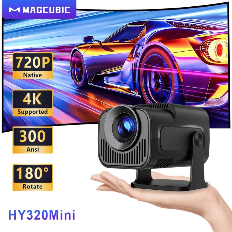 Magcubic HY320 Mini New Native 720P Android 11 4K проектор 300ANSI Wifi6 BT5.0 Портативный портативный проектор для кинотеатра на открытом воздухе с поворотом на 180°