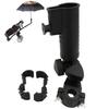 Universal Golf Push Cart Umbrella Adjustable Stand Bracket for Golf Wheelchair Holder, Trolley, Stroller,