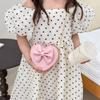 Butterfly Solid Knot Color Heart Shaped Children Crossbody Bag For Use Daily