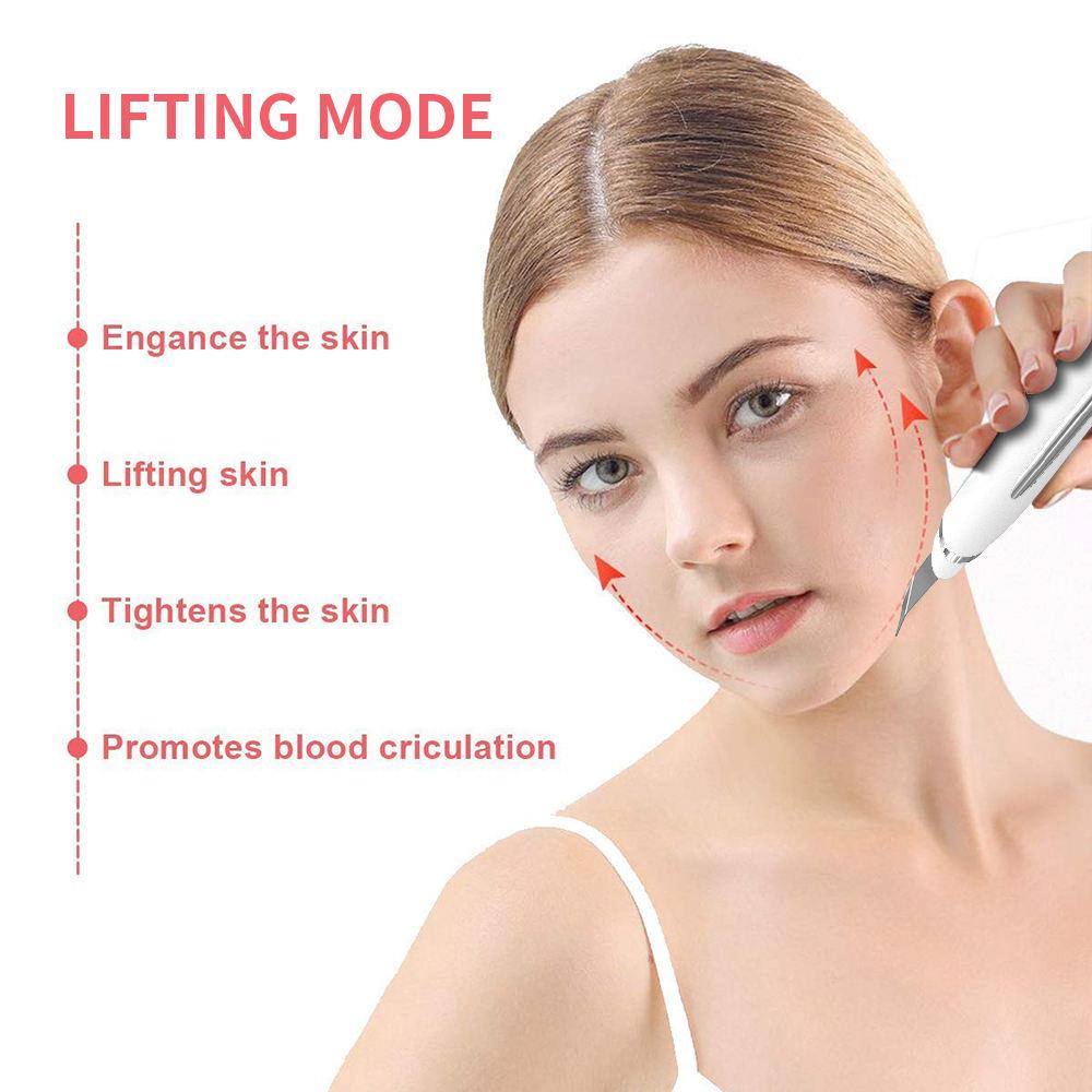 Beauty Care Equipment Facial Scraper Face Electric Ultrasound Ultrasonic Skin Spatula Scrubber Beauty Skin Cleaning