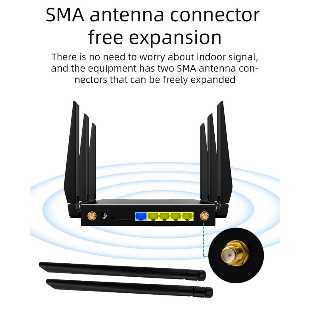 5G Wifi 6 Роутер Множественное Совместное Использование 5G CPE Роутер 100-240В Отвод Тепла Двухдиапазонный Wifi 1000 Мбит/с Со Слотом Для SIM-карты Для