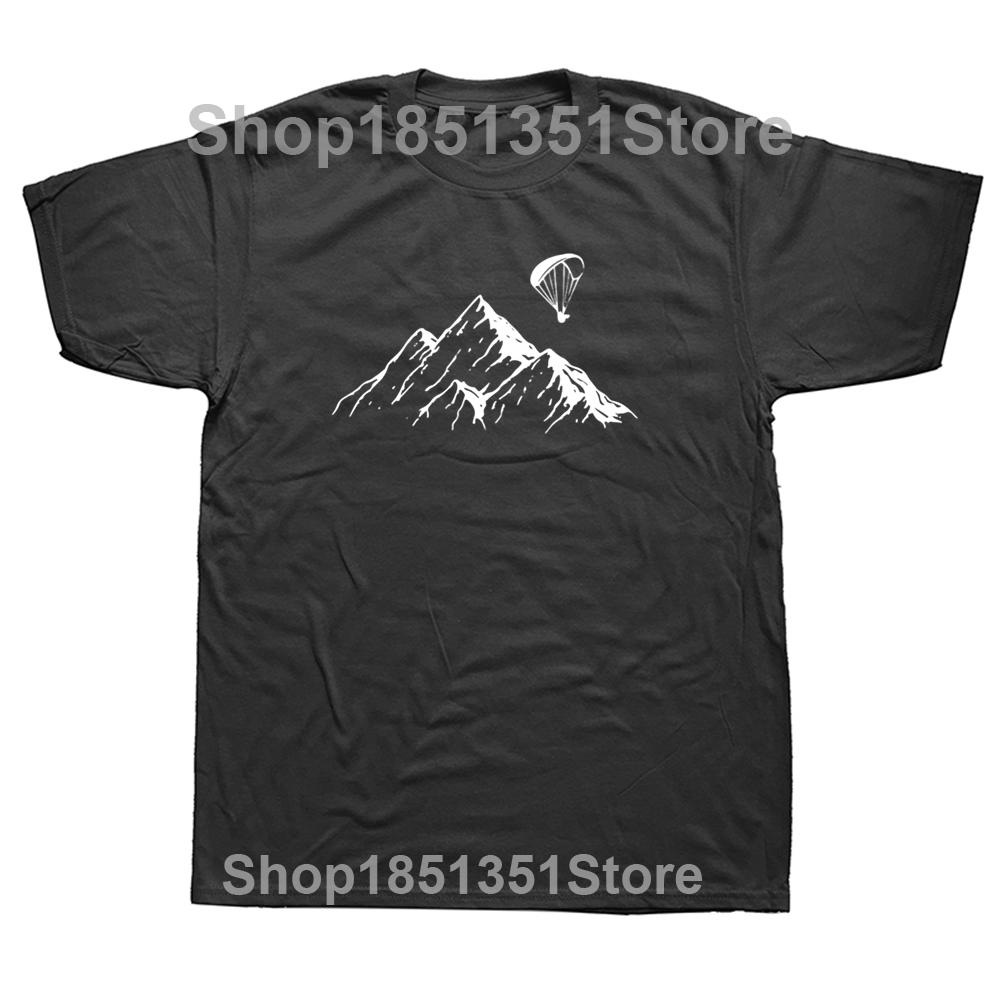 Funny Paraglider Mountains T Shirt Parachute Paragliding Lover Graphic Cotton Streetwear Short Sleeve Tshirt Unisexs Clothing