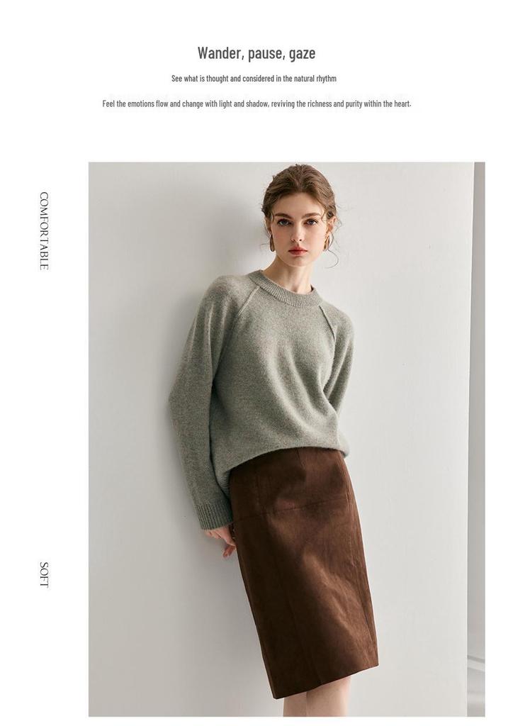 Women's Loose Fit 100% Pure Cashmere Sweater - Thick, Soft & Warm for Autumn/Winter