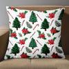 1 Pieces Christmas Tree Candy Cane Poinsettia Pattern Pillow Polyester pillowcase, sofa decorative cushion cov Headboard Pillow