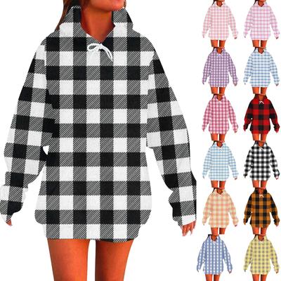 Женская мода повседневная толстовка с капюшоном с длинным рукавом и круглым вырезом с принтом и карманами