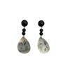 Silver needle dripping oil water drop fringed earrings antique literary and versatile earrings new Chinese retro temperament earrings women