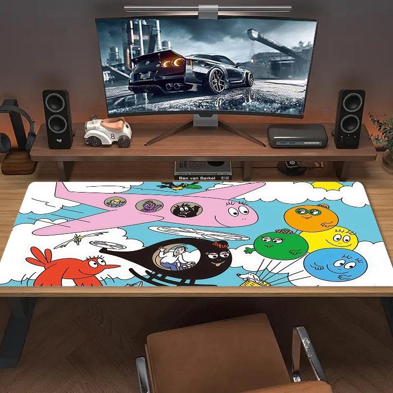 Barbapapa3 Print Cushion Non-slip Laptop Tablet Big Mousepad XXL Mat Mini PC Playmat With Lock edge