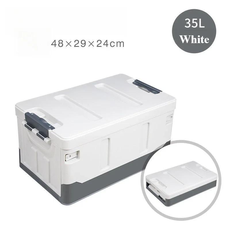 Large Camping Storage Box Portable Waterproof Container Outdoor Storage Case Durable Multi Purpose Foldable Car Trunk Organizer