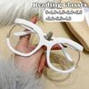 New Fashion Half Frame Round Reading Glasses Women Luxury Brand Designer Rainbow Eyeglasses Popular Colorful Blue Light Glasses