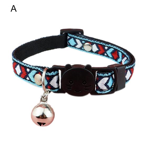 Pet Necklace Colorful Grids Pattern Anti-suffocation Fine Workmanship Breakaway Pet Cats Collars