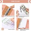 Soft PU Leather Notebook Binder Budget Planner Binder Cover with Binder Pocket Cash Envelopes Travel A6 Loose-leaf Bill Buget Sheets