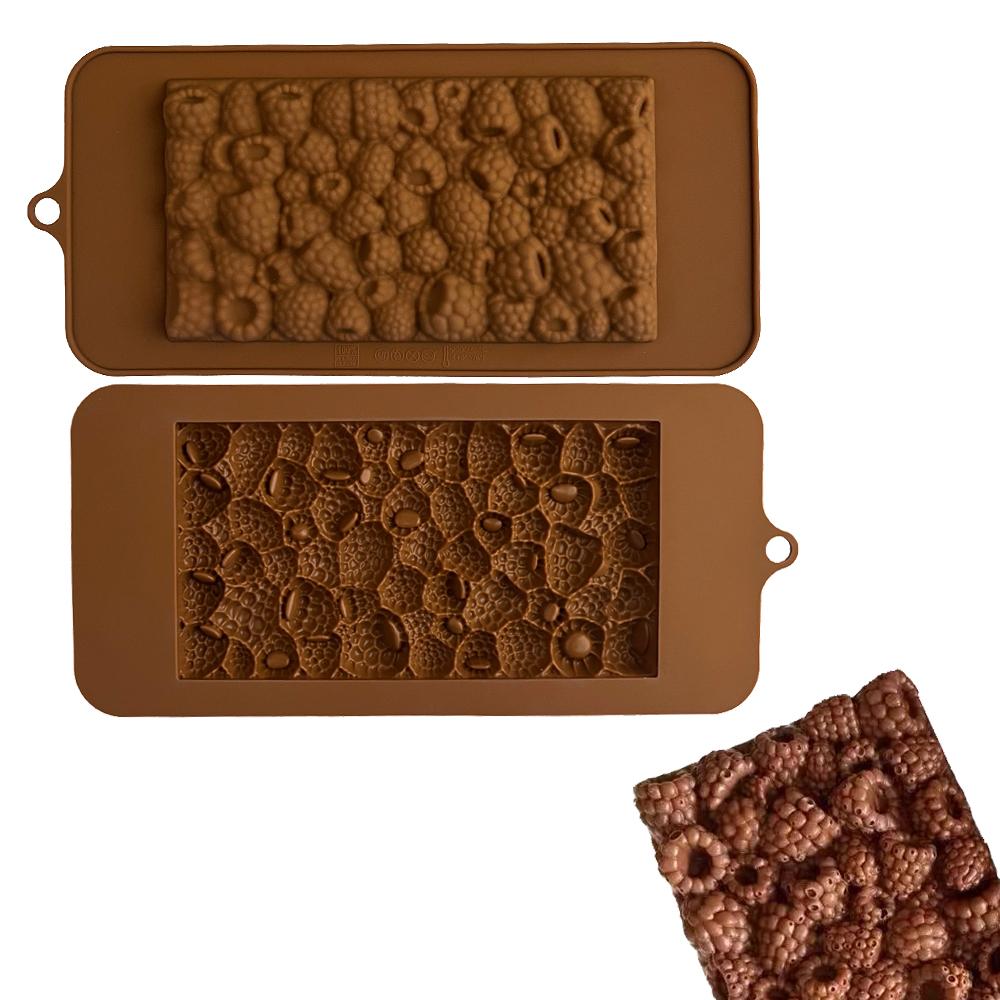 Силиконовая форма для шоколадных кусочков с рисунком клубники или малины, детские инструменты для выпечки конфет, форма для шоколада, кухонные принадлежности для выпечки