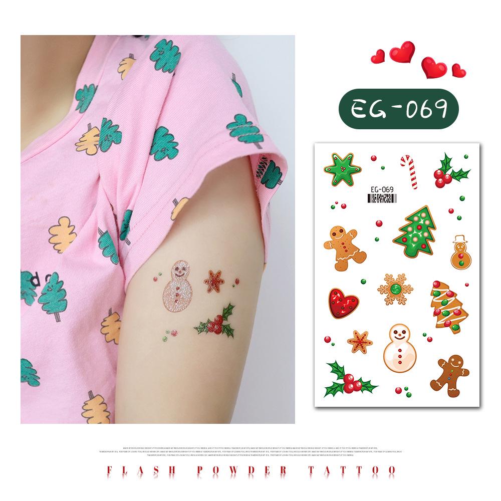«Ruikalong водонепроницаемые рождественские снежинки мультяшные блестящие татуировки наклейки для детей»