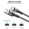 Lot-2 Câble USB-C 1M Charge Rapide 3A pour Samsung Galaxy - BOOLING - Nylon Tressé Gris