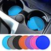 2Pcs Car Cup Coasters Solid Color Non-Slip Design Wear Resistant Heat-Resistant Easy To