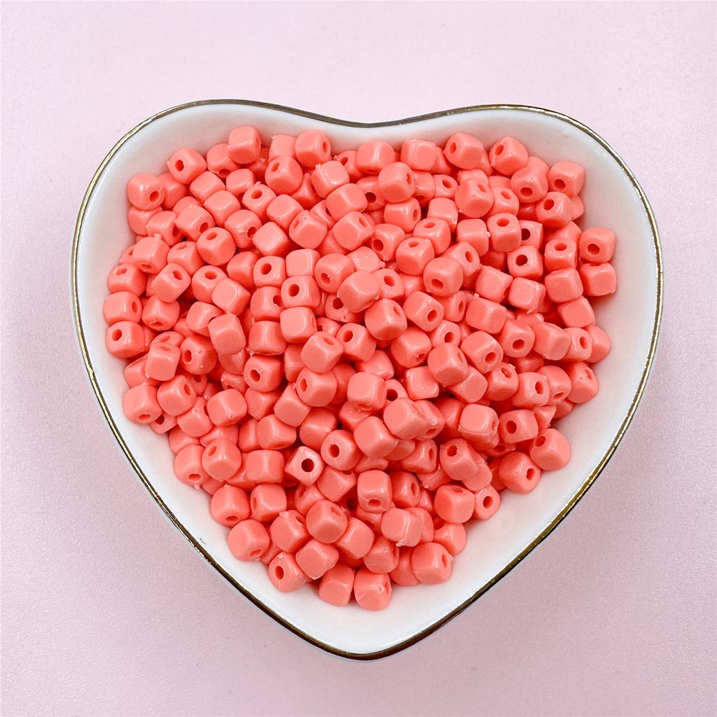 Модные ювелирные изделия аксессуары ручной работы бисерные аксессуары 200 шт 4 мм свободные бусины акриловые квадратные для браслета ожерелья своими руками