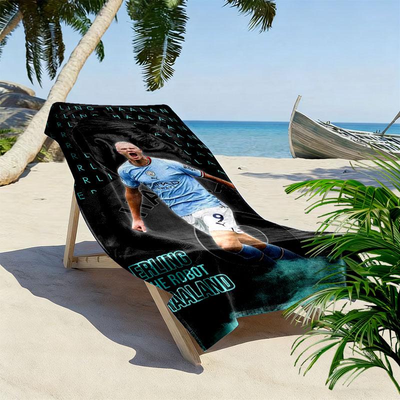 Haaland Dream Print Beach Towel, Large Soft Quick Dry Towel for Beach Camping Swimming