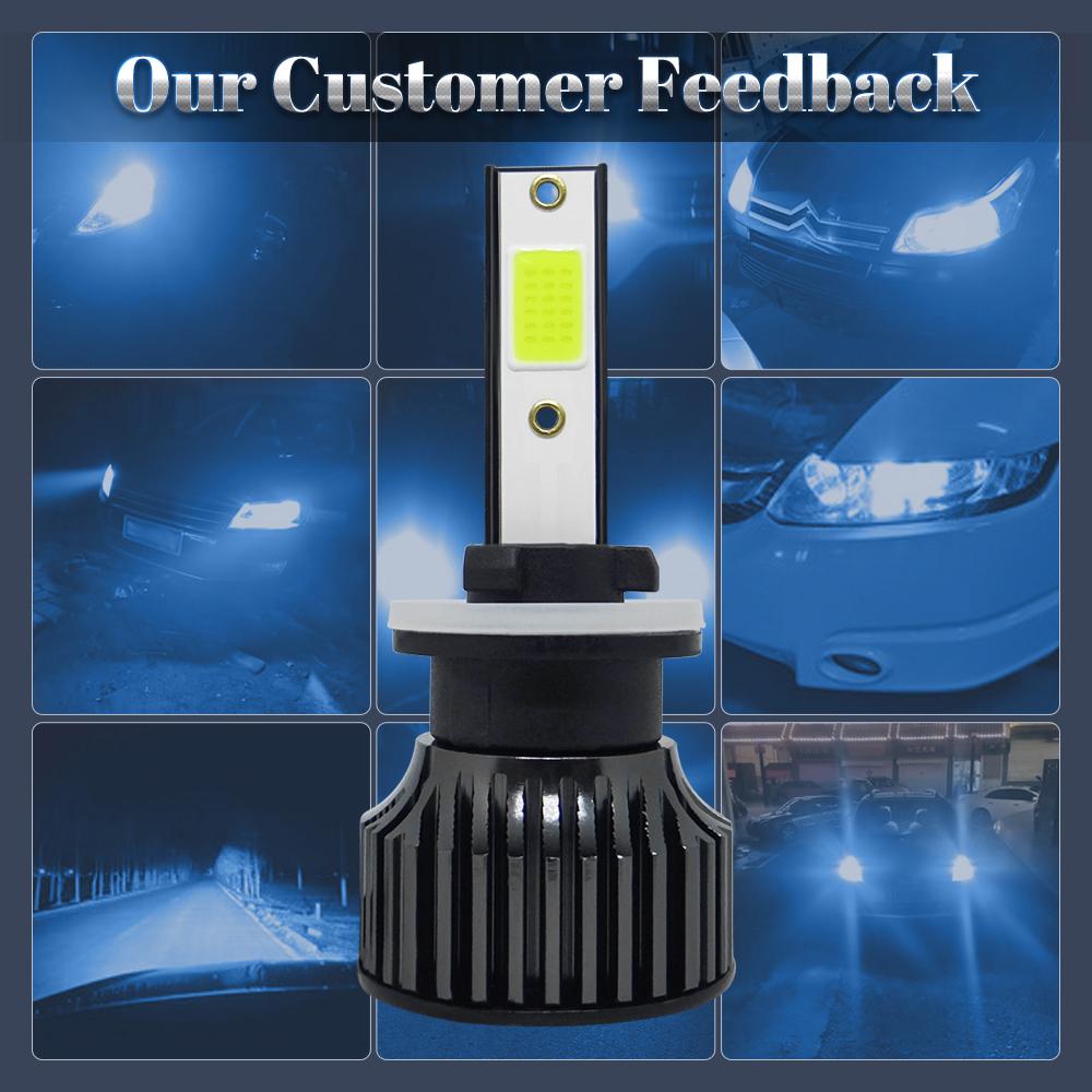 2PCS 100W H8/H9/H11/880/881/5202/ 9006/HB4/9005/HB3 Ice Blue Light Car LED Fog Light Bulbs, Plug and Play Auto Replacement LED Bulbs