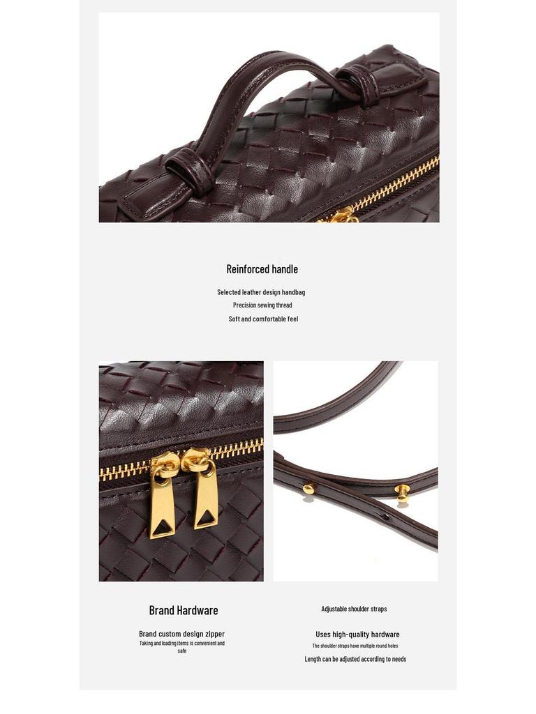 Новая классическая плетеная вручную сумка кроссбоди «Тофу» квадратной формы